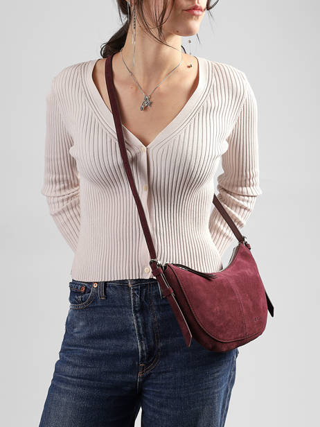 Sac Bandoulière Vintage Nat et nin Rouge vintage MINRODEO vue secondaire 1
