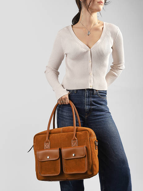 Sac Porté Main A4 La Suite Cuir Paul marius Marron la suite DANDYSUI vue secondaire 1
