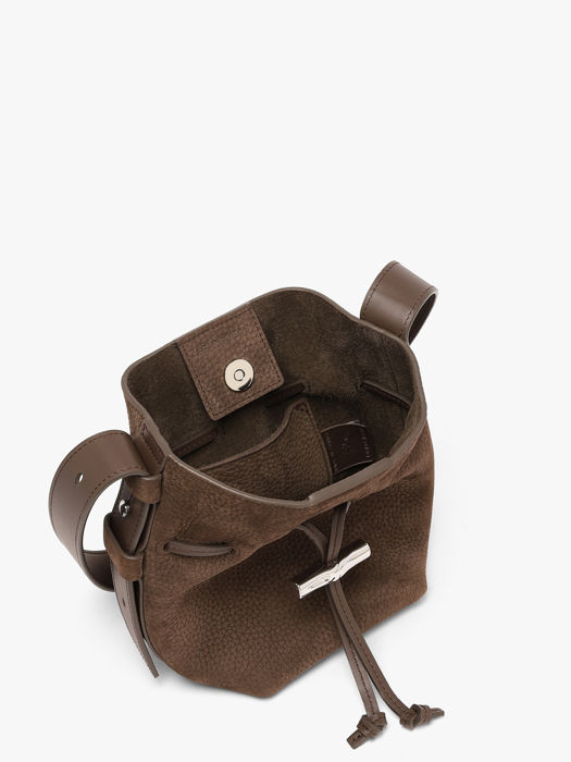 Longchamp Le roseau coulisse nubuck Sacs porté main Marron