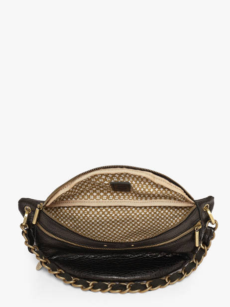 Sac Banane Cuir Mila louise Noir vintage 23689E1 vue secondaire 2