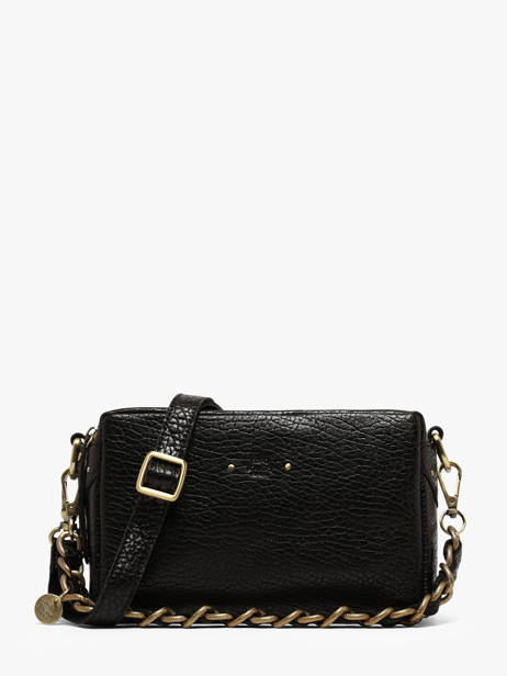 Sac Bandoulière Vintage Cuir Mila louise Noir vintage 23673E1