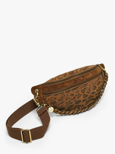 Sac Banane Cuir Mila louise Marron vintage 23689PA1 vue secondaire 2