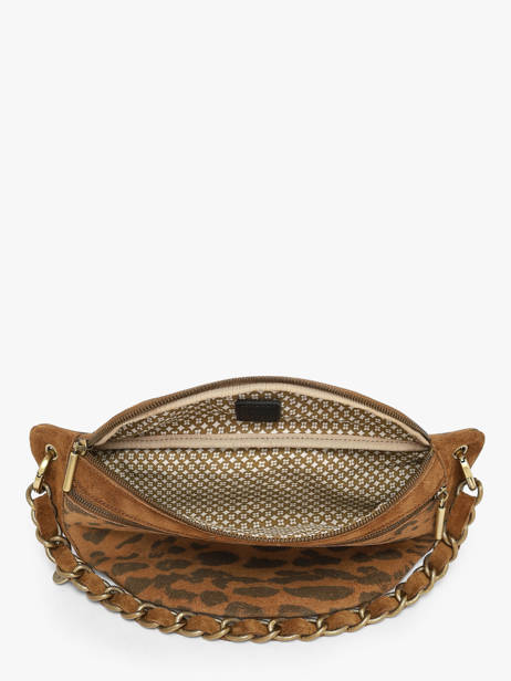 Sac Banane Cuir Mila louise Marron vintage 23689PA1 vue secondaire 3