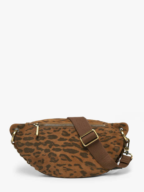 Sac Banane Cuir Mila louise Marron vintage 23689PA1 vue secondaire 4