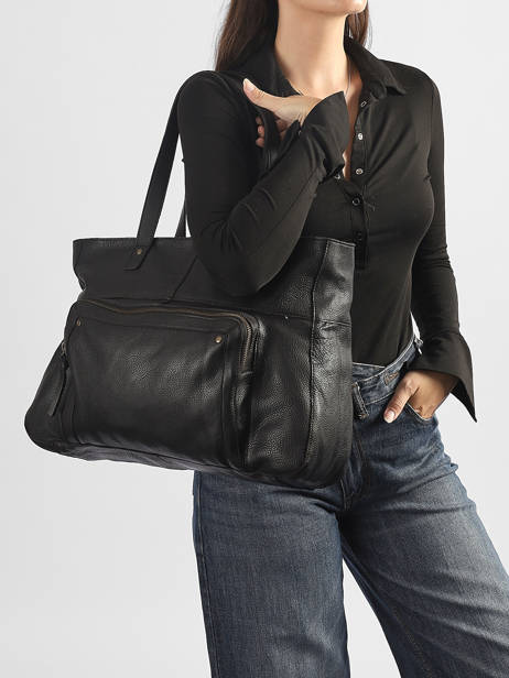 Sac Porté épaule Ribs Cuir Pieces Noir ribs 17152864 vue secondaire 1