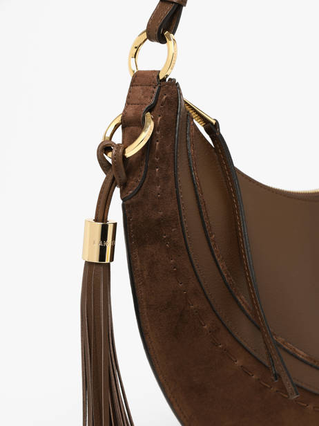 Sac Hobo M Zippé Hobohème Cuir Lancel Marron hoboheme A14219 vue secondaire 3