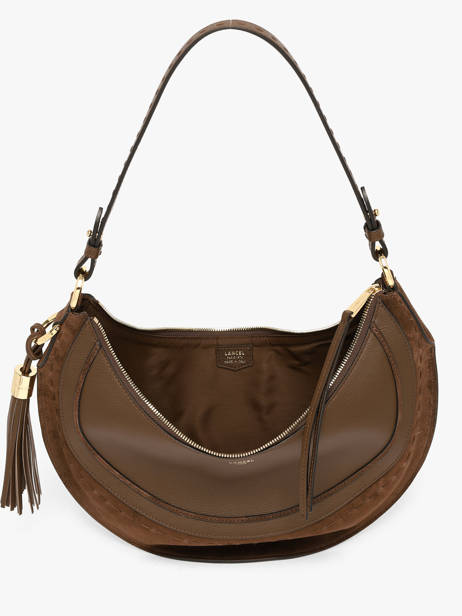 Sac Hobo M Zippé Hobohème Cuir Lancel Marron hoboheme A14219 vue secondaire 4