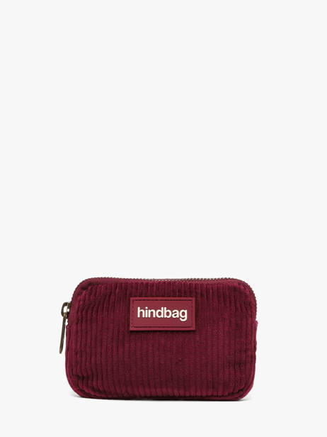 Porte-monnaie Hindbag Rouge velours V