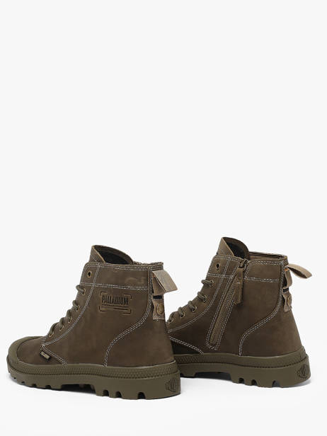 Bottines En Cuir Palladium Vert men 79502308 vue secondaire 2