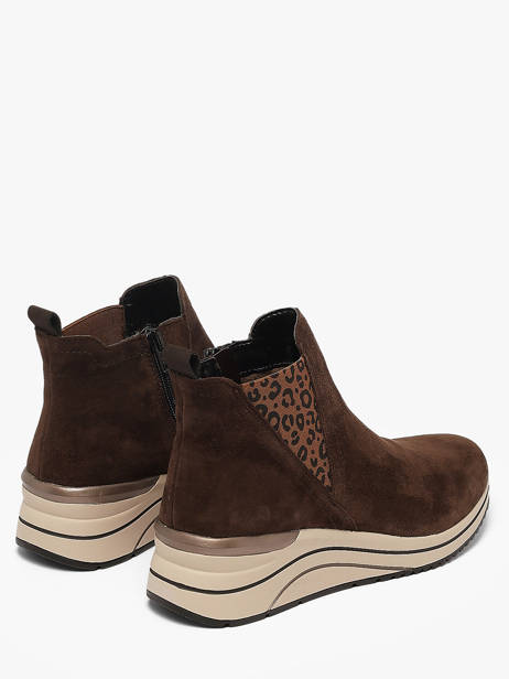 Sneakers Semelle Compensée En Cuir Remonte Marron women 25 vue secondaire 2