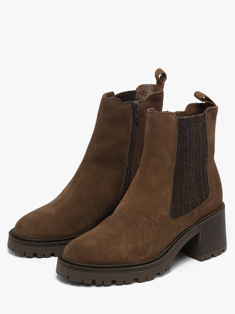 Bottines à Talon En Cuir We do Marron women CO90098 vue secondaire 1