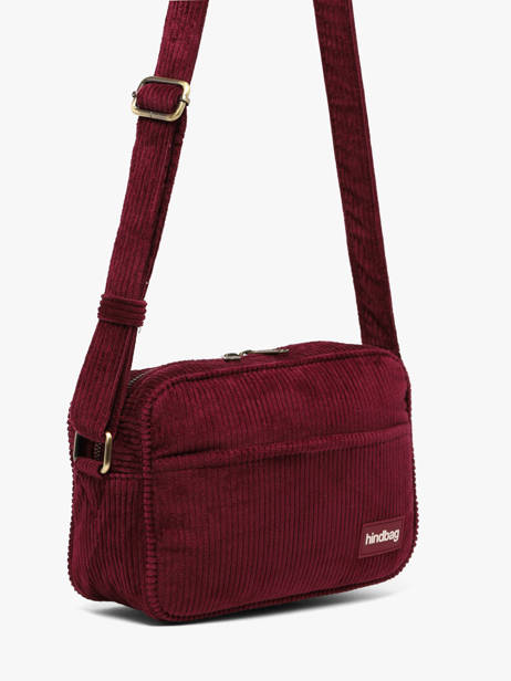 Sac Bandoulière Nino Velours Hindbag Rouge velours V vue secondaire 2