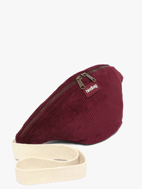 Sac Banane Hindbag Rouge velours V vue secondaire 2