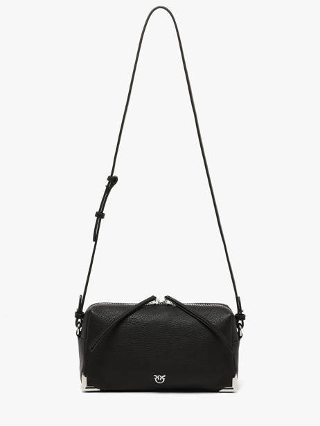 Sac Bandoulière Bauletto Cuir Pinko Noir love bag soft 6761A3CX vue secondaire 2