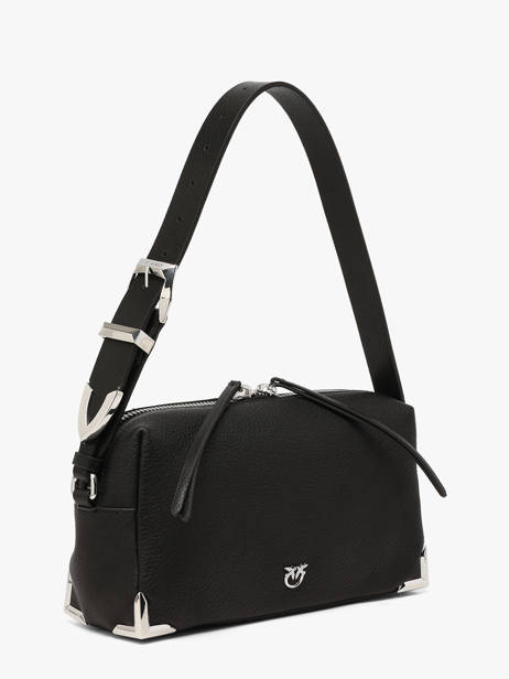 Sac Bandoulière Bauletto Cuir Pinko Noir love bag soft 6761A3CX vue secondaire 3