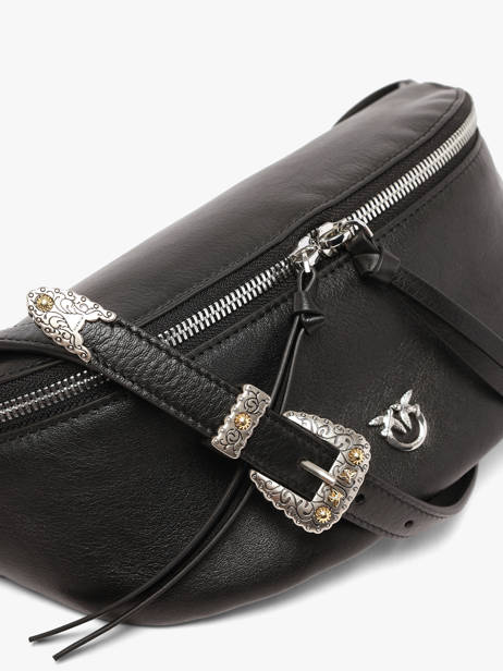 Sac Banane Love Bag Icon Cuir Pinko Noir love bag icon 6724A2JG vue secondaire 3