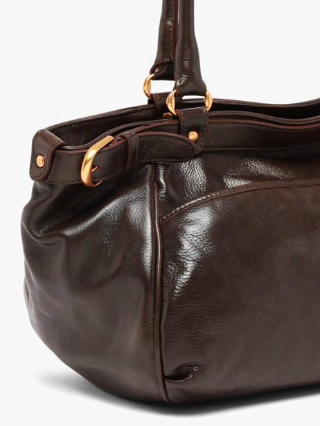 Sac Shopping Lune Cuir Vanessa bruno Marron lune 7V40921 vue secondaire 3