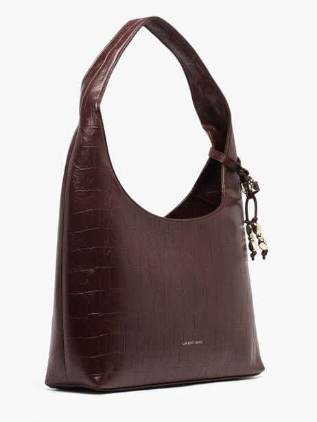 Sac Cabas Lauren Effet Croco Laurent david Rouge ld bags 52 vue secondaire 2
