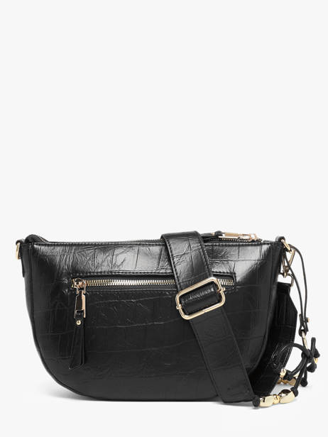 Sac Bandoulière Lauren Effect Croco Laurent david Noir ld bags 709 vue secondaire 4