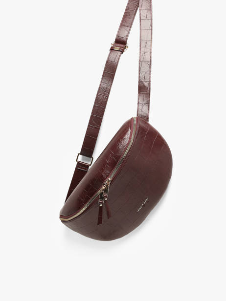 Sac Banane Lauren Effet Croco Laurent david Rouge ld bags 901 vue secondaire 2