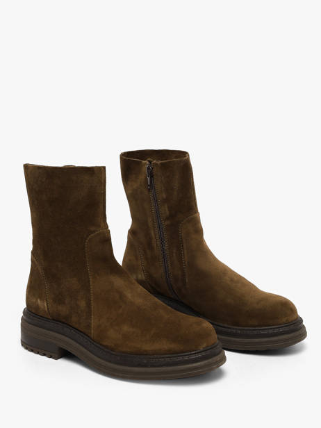 Bottines En Cuir Aliwell Marron women A226124 vue secondaire 1