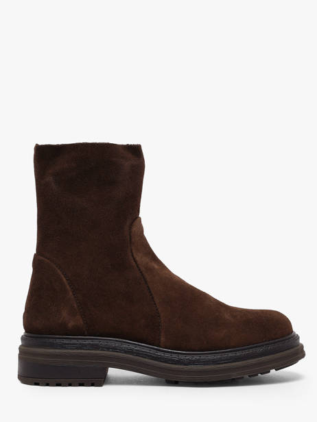 Bottines En Cuir Aliwell Marron women A224098