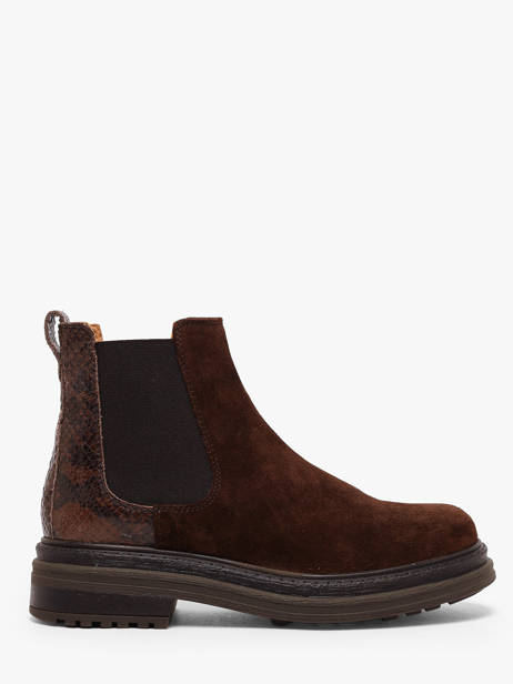 Chelsea Boots En Cuir Aliwell Marron women A226166