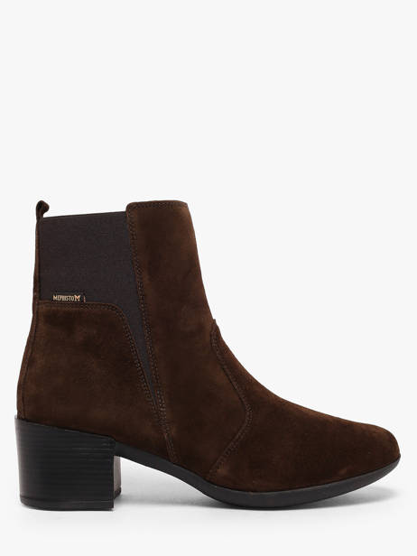 Bottines En Cuir Mephisto Marron women P5150089