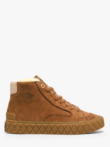 Sneakers Montante En Cuir Palladium Marron women 94951291