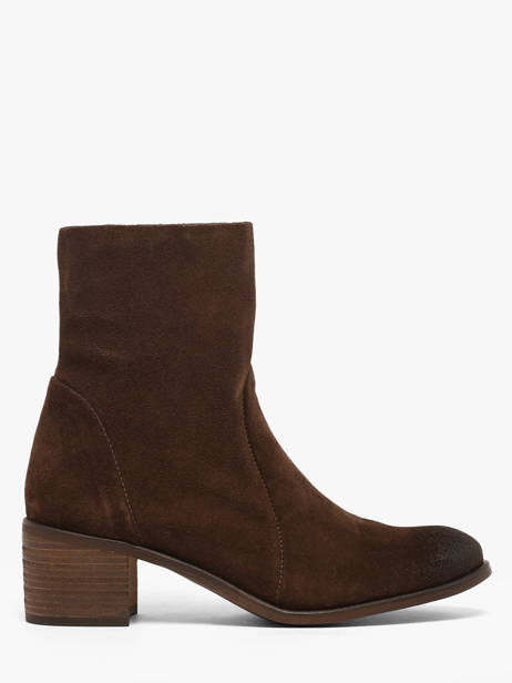 Bottines à Talon En Cuir Aliwell Marron women A224029