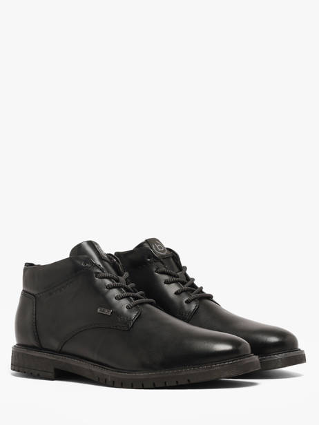 Bottines En Cuir Bugatti Noir men 3318373E vue secondaire 1