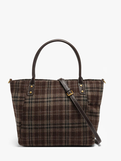 Sac Porté épaule Taylor Imprimé Tartan Laurent david Marron ld bags 135 vue secondaire 4
