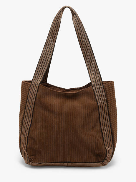 Sac Porté épaule Velours Le voyage en panier Marron velours AHP308 vue secondaire 4