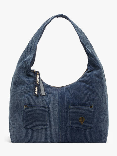 Sac Porté épaule Denim Le voyage en panier Bleu denim AHP340