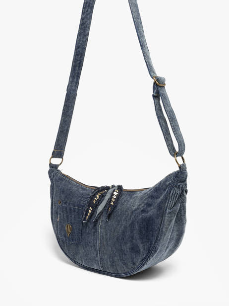 Sac Bandoulière Denim Le voyage en panier Bleu denim AHP339 vue secondaire 2