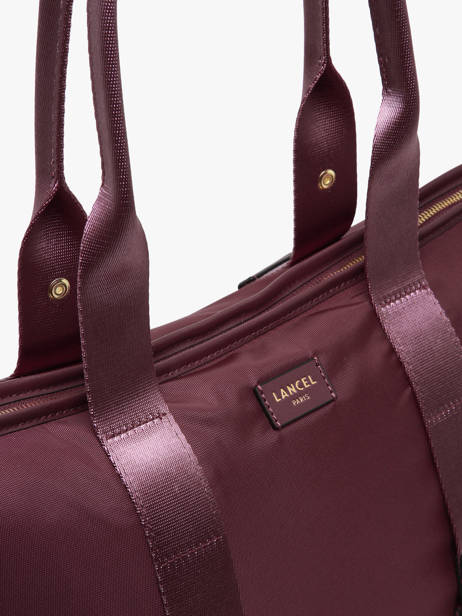 Sac Cabas Zippé M Mistral Rollable Nylon Et Cuir Lancel Violet mistral A13995 vue secondaire 3