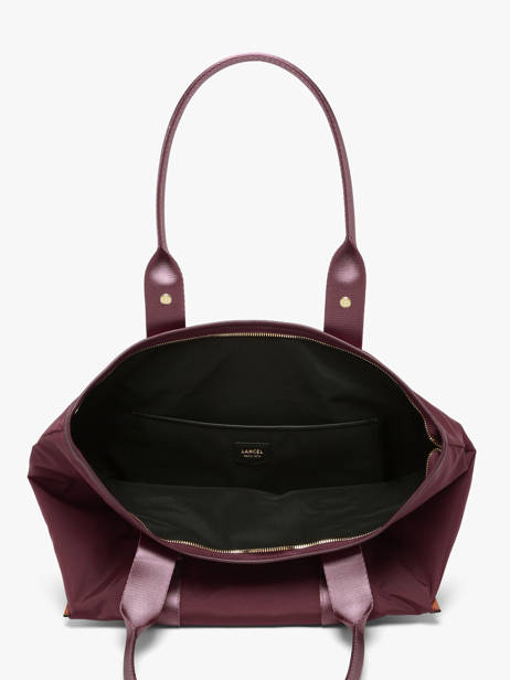 Sac Cabas Zippé M Mistral Rollable Nylon Et Cuir Lancel Violet mistral A13995 vue secondaire 4
