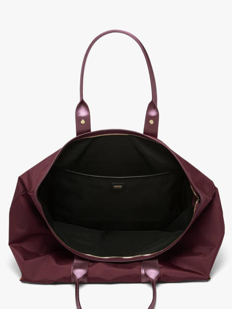 Sac Cabas Zippé L Mistral Rollable Nylon Et Cuir Lancel Violet mistral A13996 vue secondaire 4