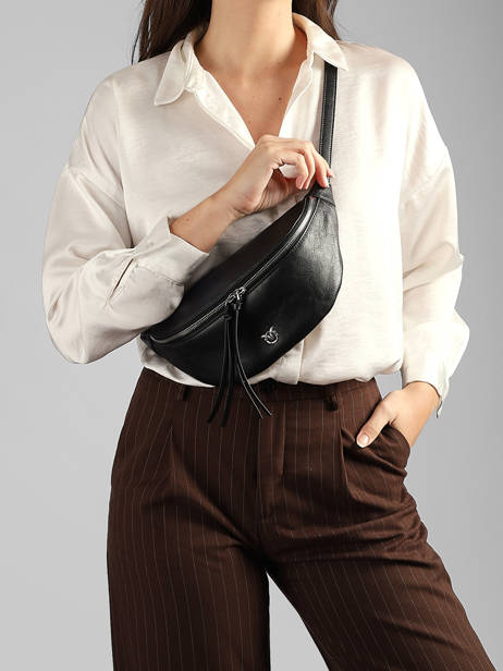 Sac Banane Love Bag Icon Cuir Pinko Noir love bag icon 6724A2JG vue secondaire 1