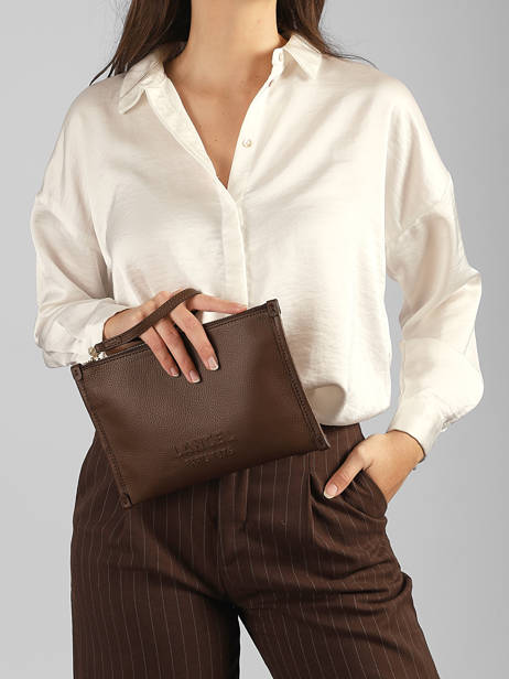 Pochette Zippée Jour Cuir Lancel Marron jour A13174 vue secondaire 1