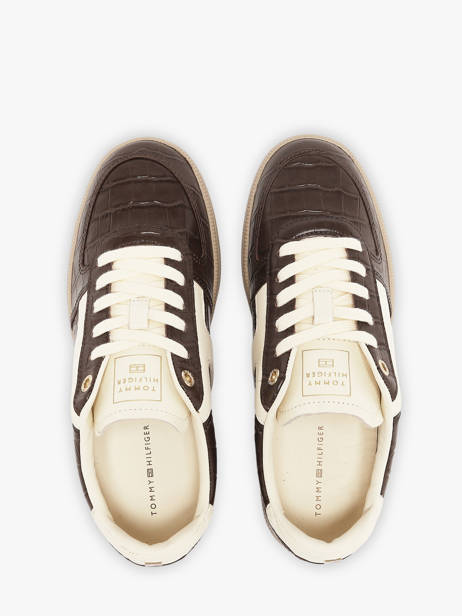 Sneakers En Cuir Tommy hilfiger Marron women 97730HK vue secondaire 3