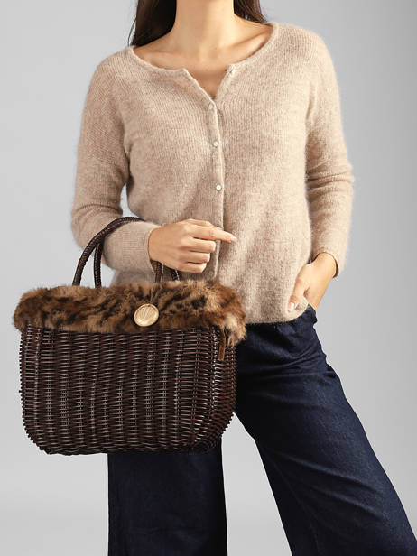 Panier M Doudou Léopard Le voyage en panier Marron doudou M vue secondaire 1