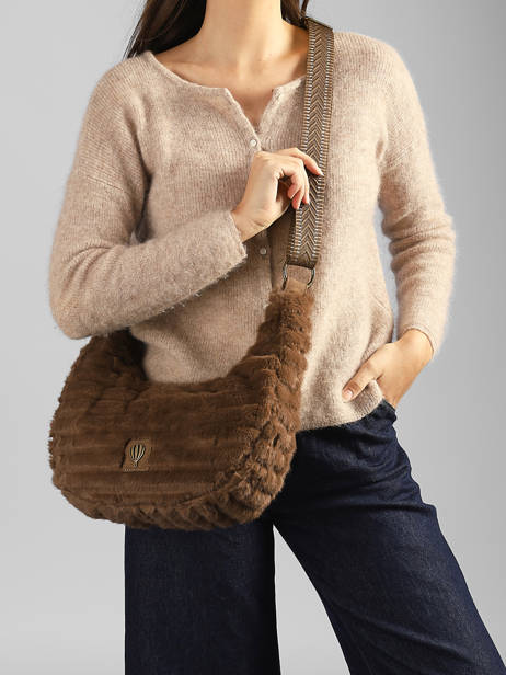 Sac Porté épaule Quadri Polyester Le voyage en panier Beige quadri AHP320 vue secondaire 1
