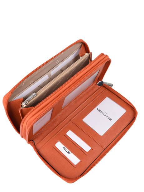Continental Wallet Leather Hexagona Orange confort 467399 other view 1