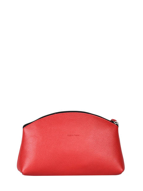 Leather Madras Pouch Etrier Red madras EMAD753 other view 2