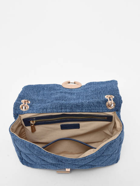 Grand Sac Bandoulière Moon En Lin Vanessa bruno Bleu moon 70V40329 vue secondaire 4