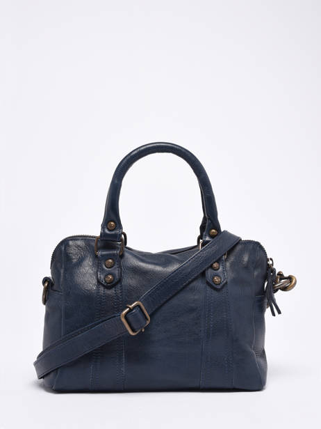 Sac Bandoulière Cow Cuir Basilic pepper Bleu cow BCOW57 vue secondaire 3